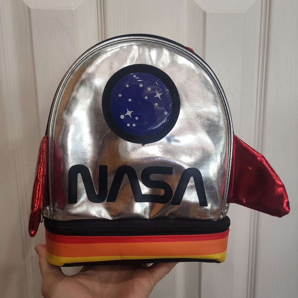 NASA Silver and Red Kids Backpack